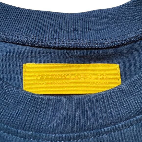 NWOT Yellow Label Co Crop Length Crewneck Cotton Sweatshirt Blue - Size XS - Picture 3 of 8